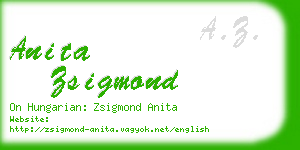 anita zsigmond business card